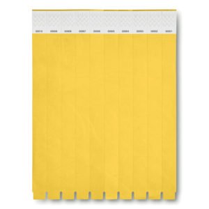 TYVEK Wristband Supplier Yellow
