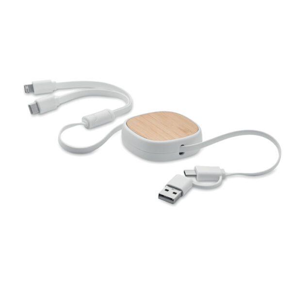Multi-USB retractable charging cable
