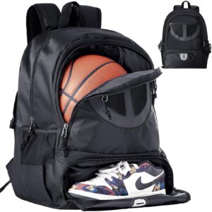 Sports bag with ball and shoe compartment