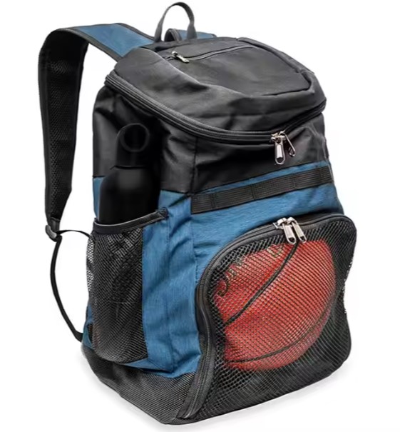 Sports bag with ball and shoe compartment