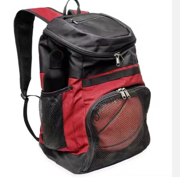 Sports bag with ball and shoe compartment