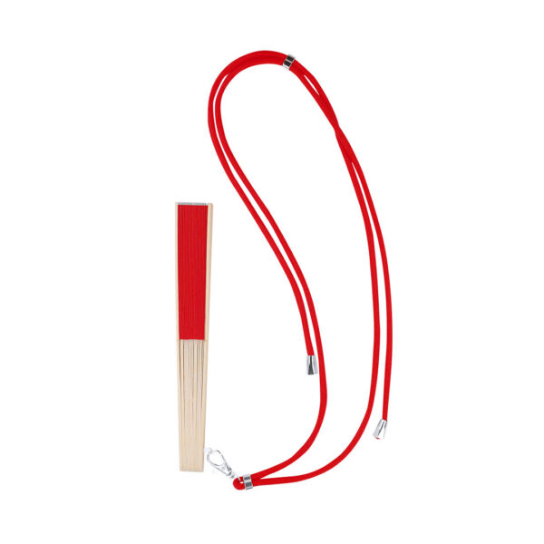 hand fan with rope and carbiner