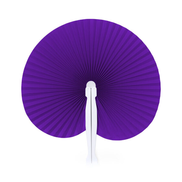 Purple hand fan