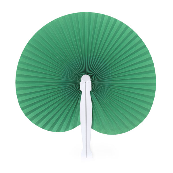 Green hand fan