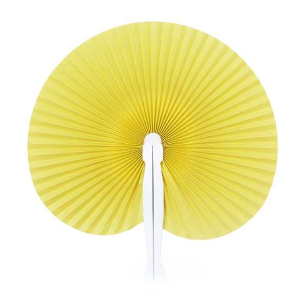 Yellow hand fan