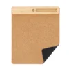 Multi-functional mouse pad made from an amalgamation of bamboo and soft cork. 
