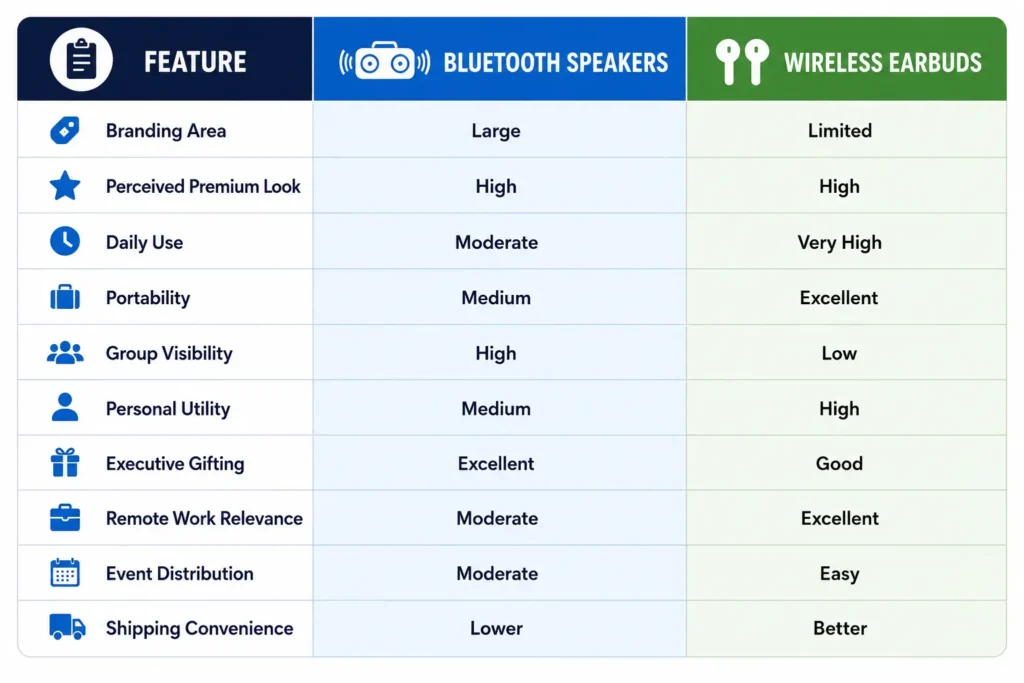 Compare : Bluetooth Speakers vs Wireless Earbuds