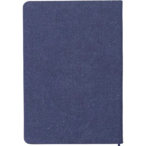 ADANA Santhome Recycled Canvas A5 Hard Cover Notebook With PU Pocket Navy