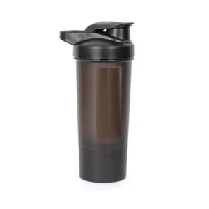 FINIQ Giftology Protein Shaker Water Bottle With Cup Black