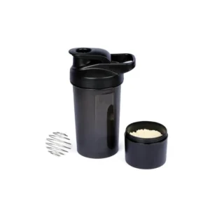 FINIQ Giftology Protein Shaker Water Bottle With Cup Black 4