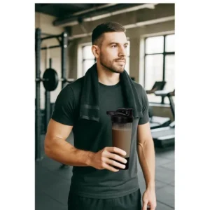 FINIQ Giftology Protein Shaker Water Bottle With Cup Black 5