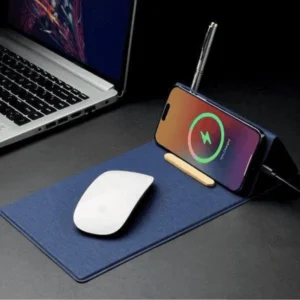 Fuldoro Recycled PU 15W Wireless Mousepad Desk Organizer 9