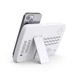 RISE Giftology Digital Alarm Clock Wireless Charger White 2
