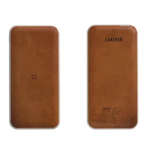 ALBECK Recycled Leather 10000mAh PD Powerbank White Tan