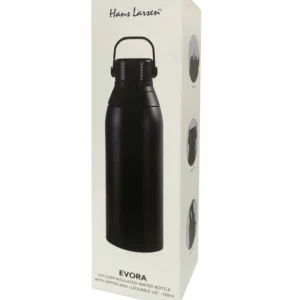 EVORA Hans Larsen Double Wall Stainless Steel Vacuum Bottle 750ml Black