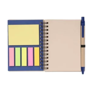 HASSA Eco Neutral A6 Notepad Pen Set With Sticky Note Navy Blue
