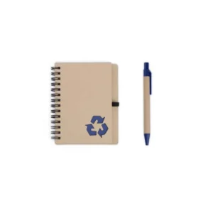 HASSA Eco Neutral A6 Notepad Pen Set With Sticky Note Navy Blue