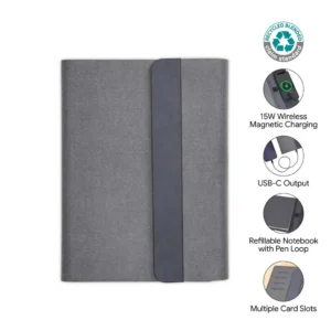 [ITFO 1240] BERGMUND - Santhome 10000mAh Mag Wireless Powerbank Portfolio - Black