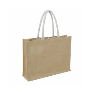 MONCLOVA Jute Bag With Canvas Pocket Natural