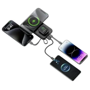 ROTTERDAM @memorii 10000 MAh 4 In 1 Charging Station And Portable Charger Black