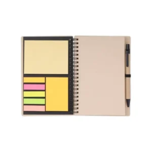 SION Eco Neutral B6 Notepad Pen Set With Sticky Note Black