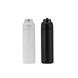 AERO SIP - Hans Larsen Recycled Stainless Steel Bottle with Dual Sip Lid - Black